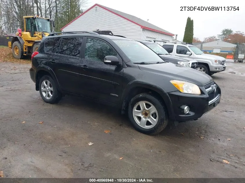 2011 Toyota Rav4 Limited VIN: 2T3DF4DV6BW113754 Lot: 40565948