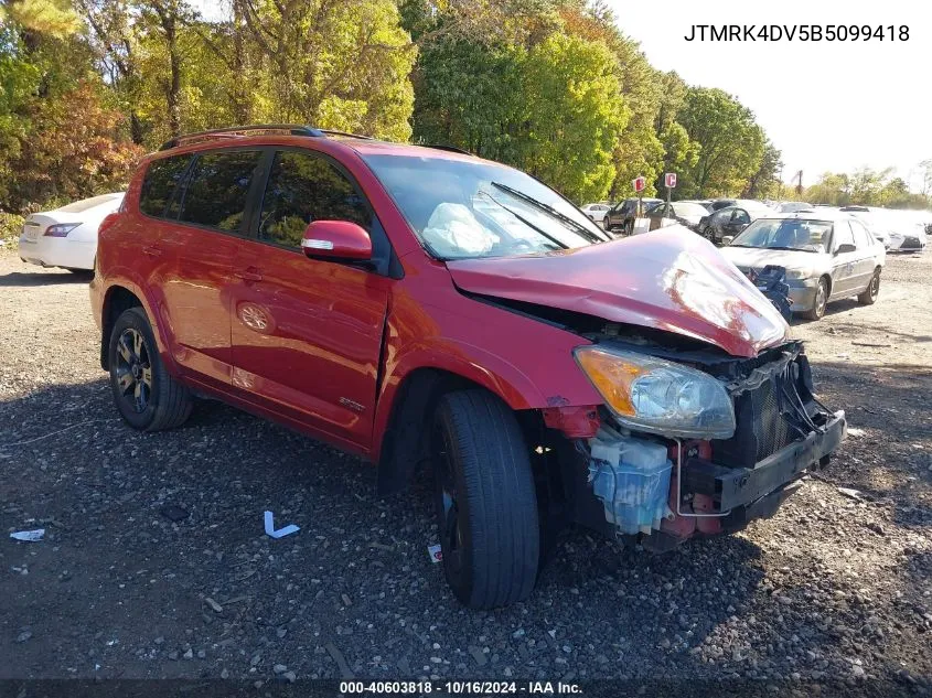 2011 Toyota Rav4 Sport VIN: JTMRK4DV5B5099418 Lot: 40603818