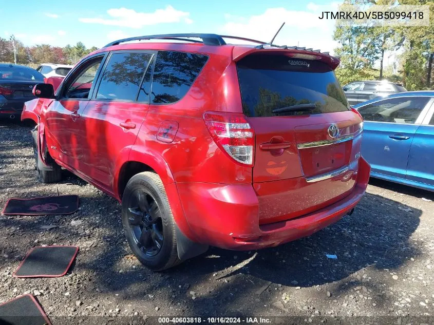 2011 Toyota Rav4 Sport VIN: JTMRK4DV5B5099418 Lot: 40603818