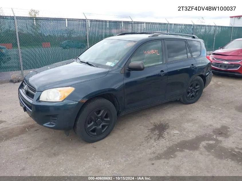 2011 Toyota Rav4 VIN: 2T3ZF4DV4BW100037 Lot: 40608692