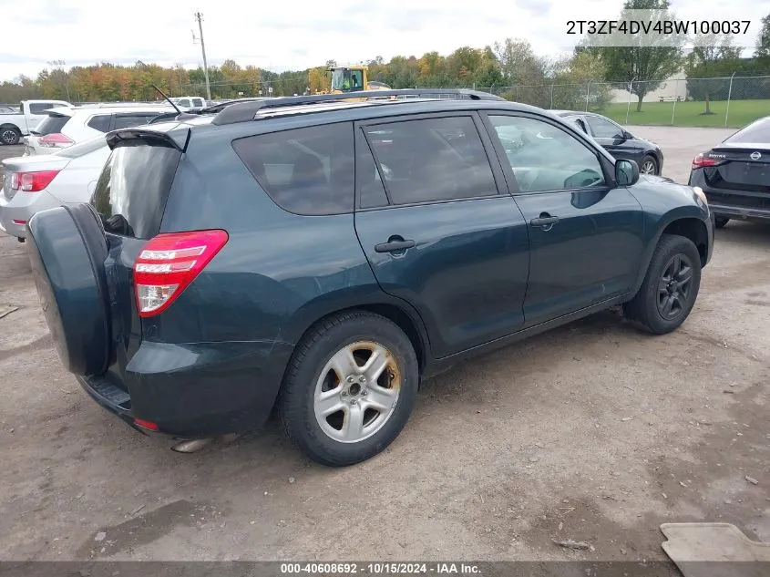 2011 Toyota Rav4 VIN: 2T3ZF4DV4BW100037 Lot: 40608692