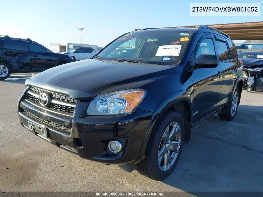 2011 Toyota Rav4 Sport VIN: 2T3WF4DVXBW061652 Lot: 40645038