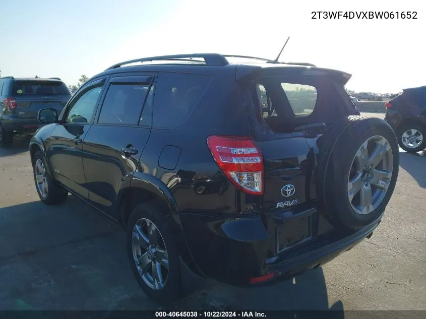 2011 Toyota Rav4 Sport VIN: 2T3WF4DVXBW061652 Lot: 40645038