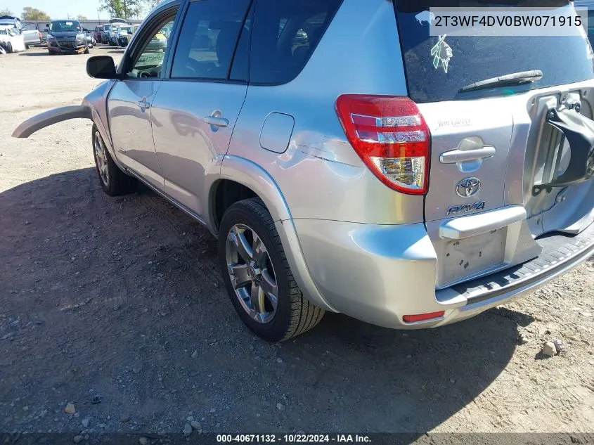 2011 Toyota Rav4 Sport VIN: 2T3WF4DV0BW071915 Lot: 40671132