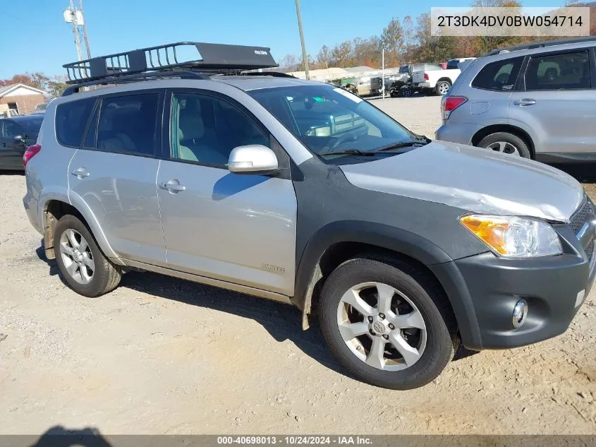 2011 Toyota Rav4 Limited V6 VIN: 2T3DK4DV0BW054714 Lot: 40698013