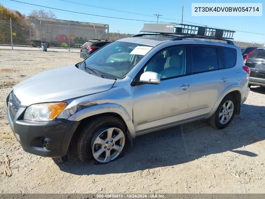 2011 Toyota Rav4 Limited V6 VIN: 2T3DK4DV0BW054714 Lot: 40698013