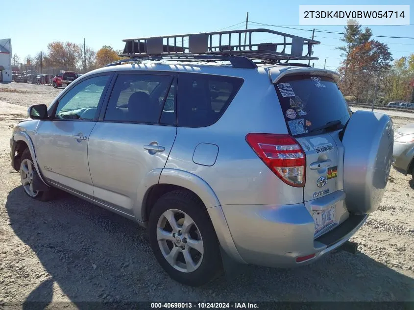 2011 Toyota Rav4 Limited V6 VIN: 2T3DK4DV0BW054714 Lot: 40698013