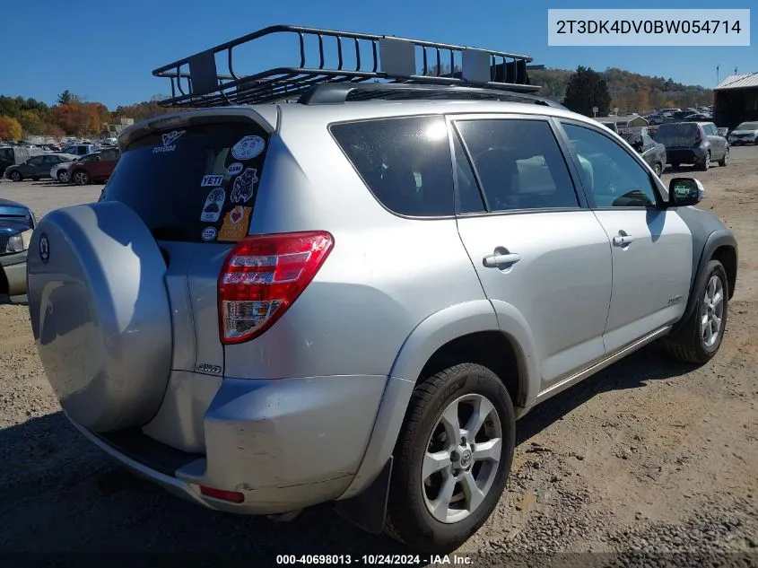 2011 Toyota Rav4 Limited V6 VIN: 2T3DK4DV0BW054714 Lot: 40698013