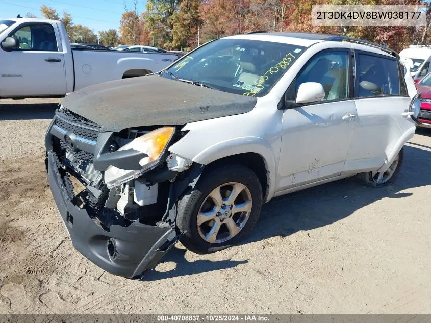 2011 Toyota Rav4 Limited VIN: 2T3DK4DV8BW038177 Lot: 40708837