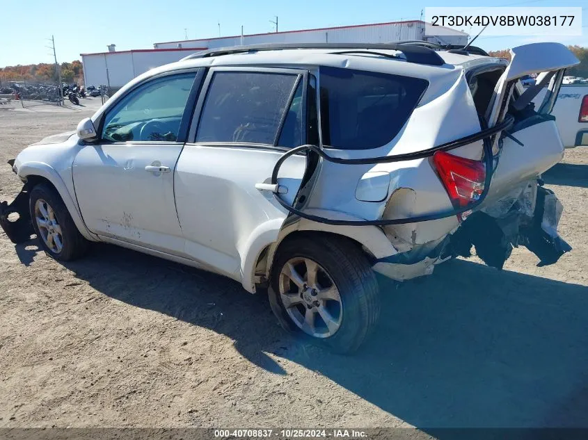 2011 Toyota Rav4 Limited VIN: 2T3DK4DV8BW038177 Lot: 40708837