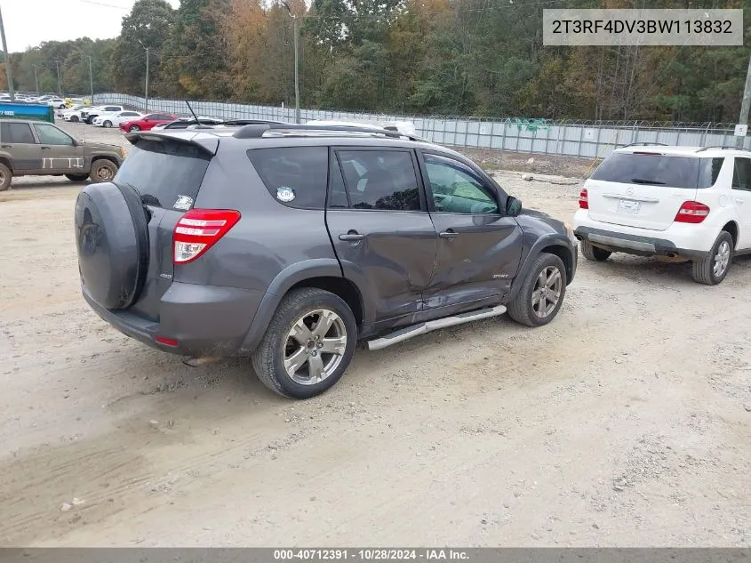 2011 Toyota Rav4 Sport VIN: 2T3RF4DV3BW113832 Lot: 40712391