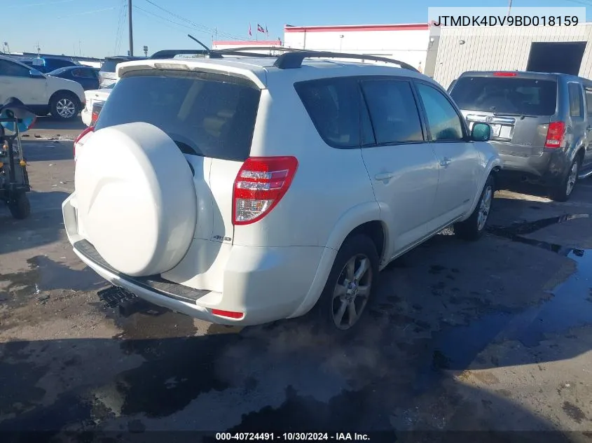 2011 Toyota Rav4 Limited VIN: JTMDK4DV9BD018159 Lot: 40724491