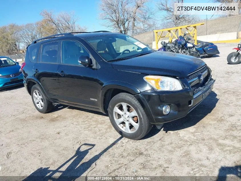 2011 Toyota Rav4 Limited VIN: 2T3DF4DV4BW142444 Lot: 40728804