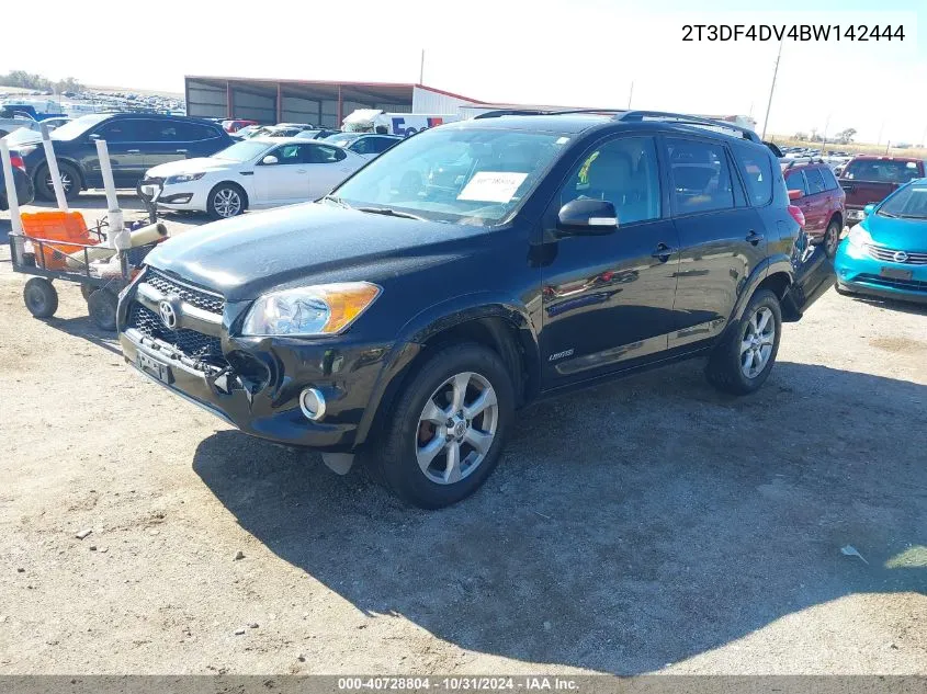 2011 Toyota Rav4 Limited VIN: 2T3DF4DV4BW142444 Lot: 40728804