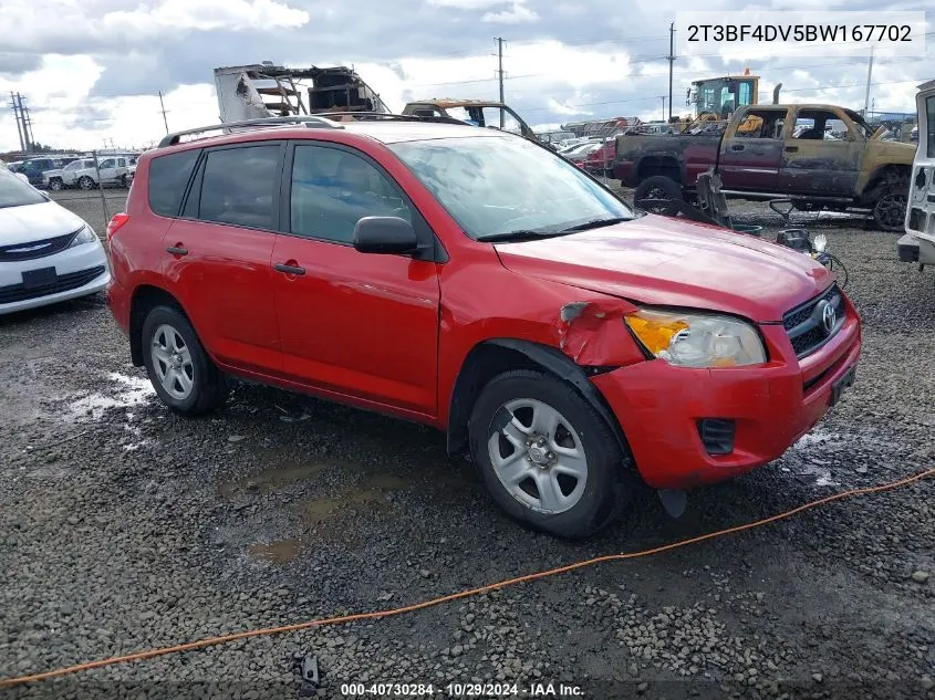 2011 Toyota Rav4 VIN: 2T3BF4DV5BW167702 Lot: 40730284