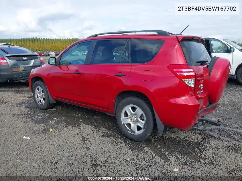 2011 Toyota Rav4 VIN: 2T3BF4DV5BW167702 Lot: 40730284