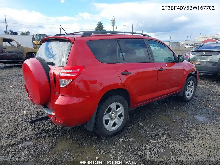 2011 Toyota Rav4 VIN: 2T3BF4DV5BW167702 Lot: 40730284