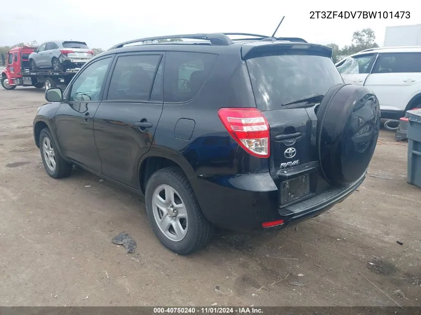 2011 Toyota Rav4 VIN: 2T3ZF4DV7BW101473 Lot: 40750240