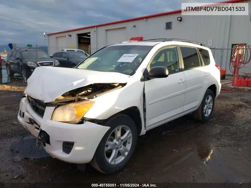 2011 Toyota Rav4 VIN: JTMBF4DV7BD041533 Lot: 40755051