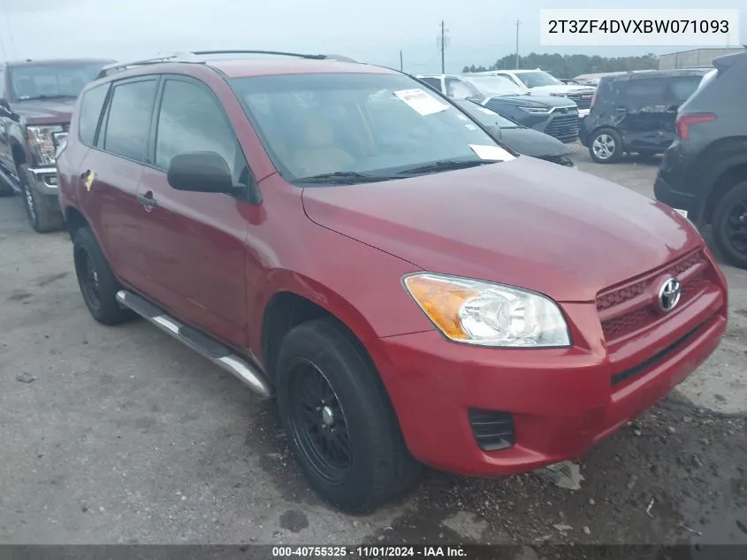 2011 Toyota Rav4 VIN: 2T3ZF4DVXBW071093 Lot: 40755325