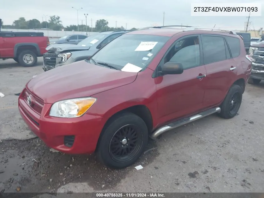 2011 Toyota Rav4 VIN: 2T3ZF4DVXBW071093 Lot: 40755325