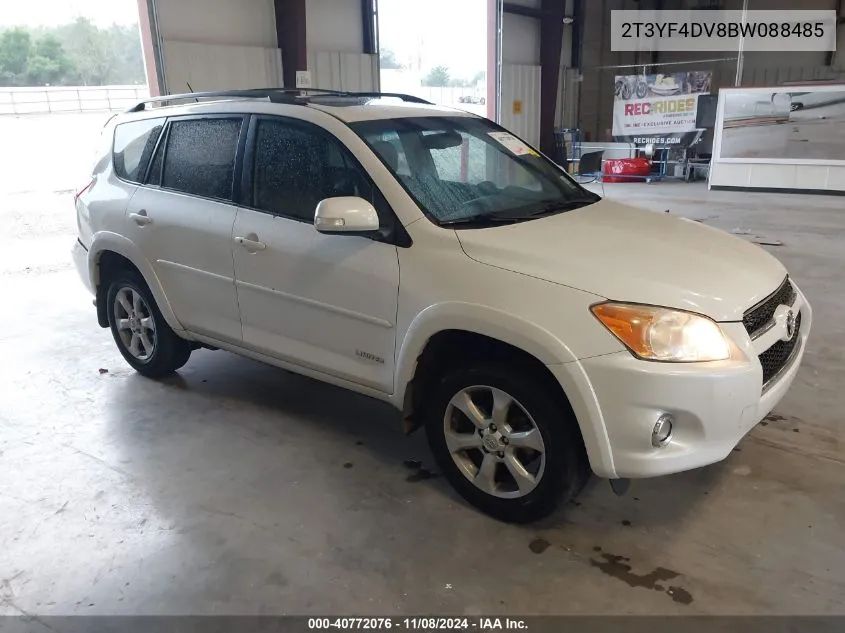 2011 Toyota Rav4 Limited VIN: 2T3YF4DV8BW088485 Lot: 40772076