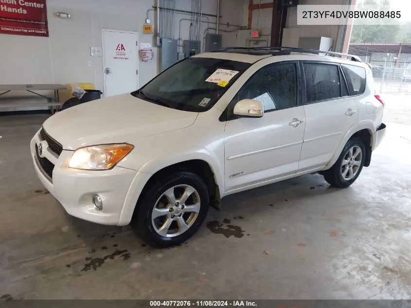 2011 Toyota Rav4 Limited VIN: 2T3YF4DV8BW088485 Lot: 40772076