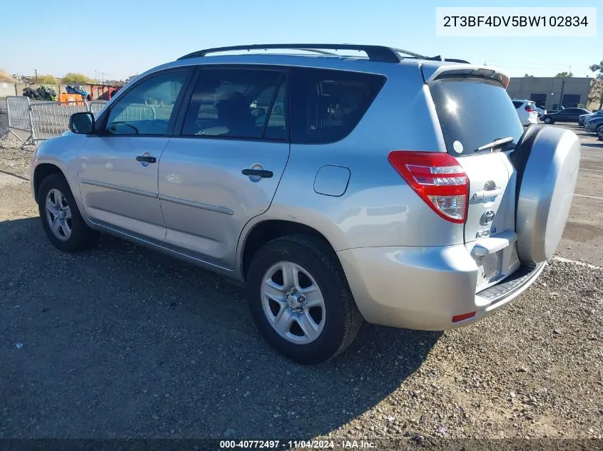 2011 Toyota Rav4 VIN: 2T3BF4DV5BW102834 Lot: 40772497