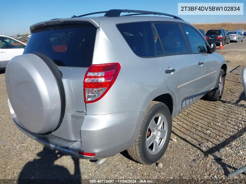 2011 Toyota Rav4 VIN: 2T3BF4DV5BW102834 Lot: 40772497