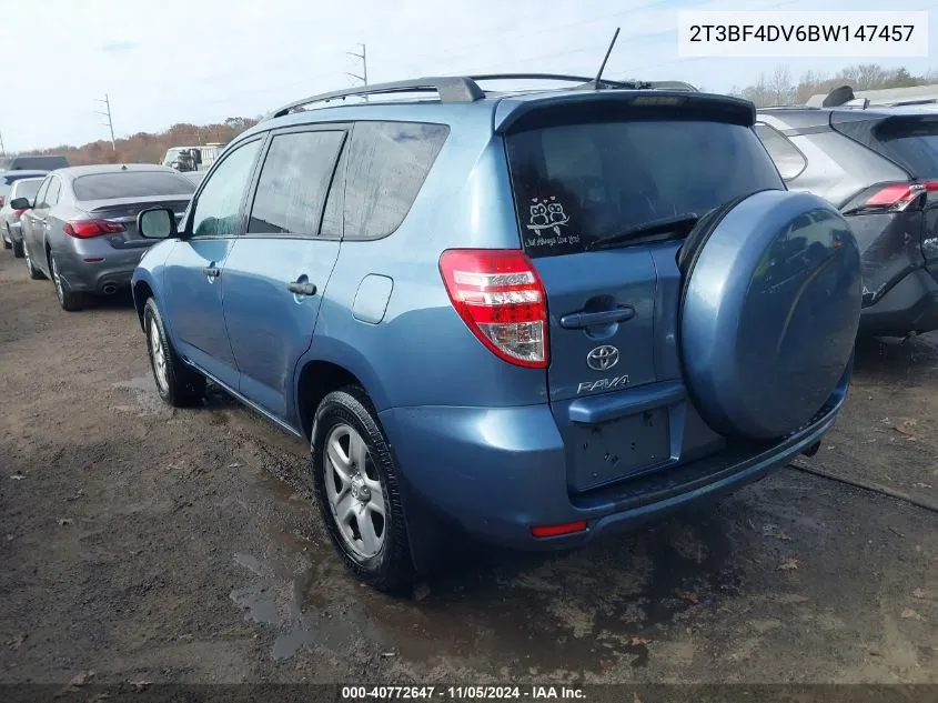 2011 Toyota Rav4 VIN: 2T3BF4DV6BW147457 Lot: 40772647