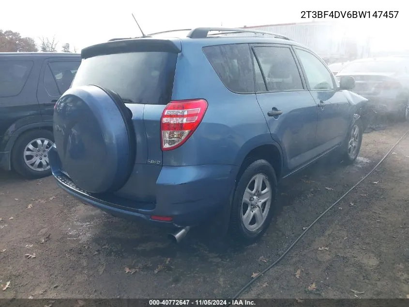 2011 Toyota Rav4 VIN: 2T3BF4DV6BW147457 Lot: 40772647