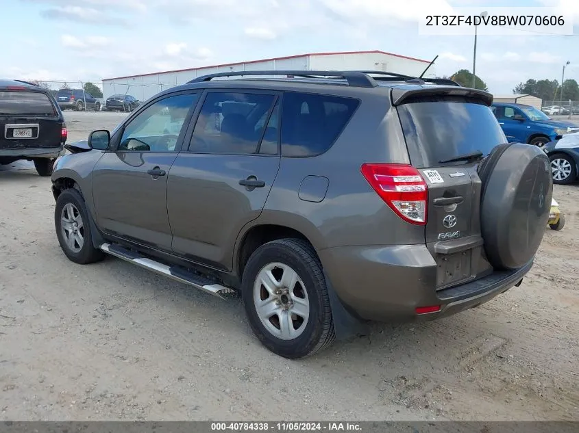 2011 Toyota Rav4 VIN: 2T3ZF4DV8BW070606 Lot: 40784338