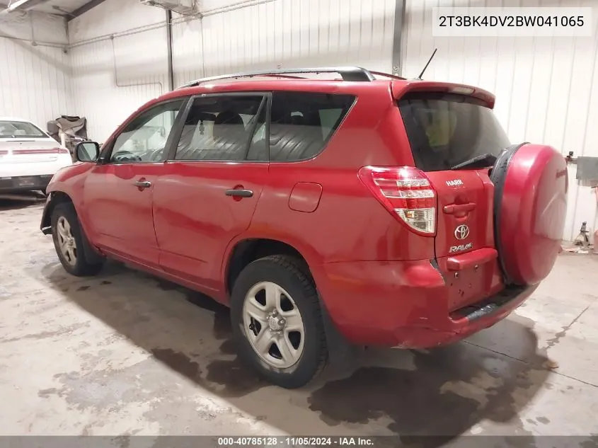 2011 Toyota Rav4 Base V6 VIN: 2T3BK4DV2BW041065 Lot: 40785128