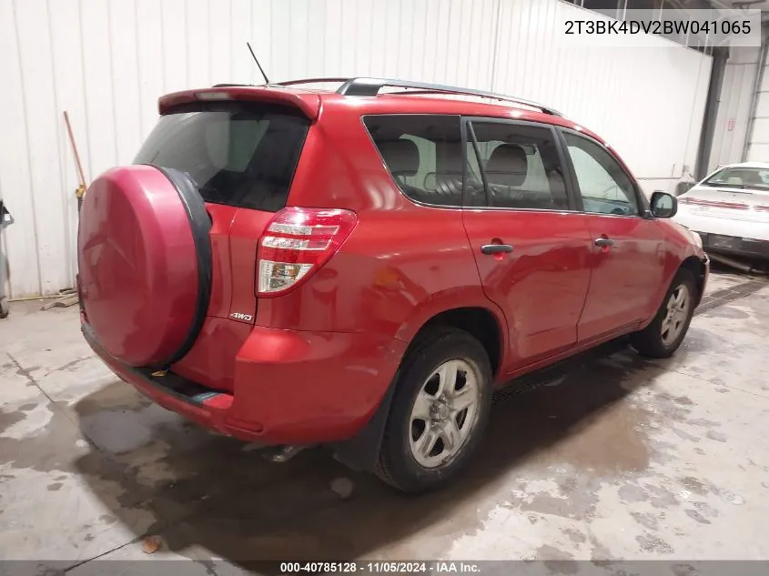 2011 Toyota Rav4 Base V6 VIN: 2T3BK4DV2BW041065 Lot: 40785128