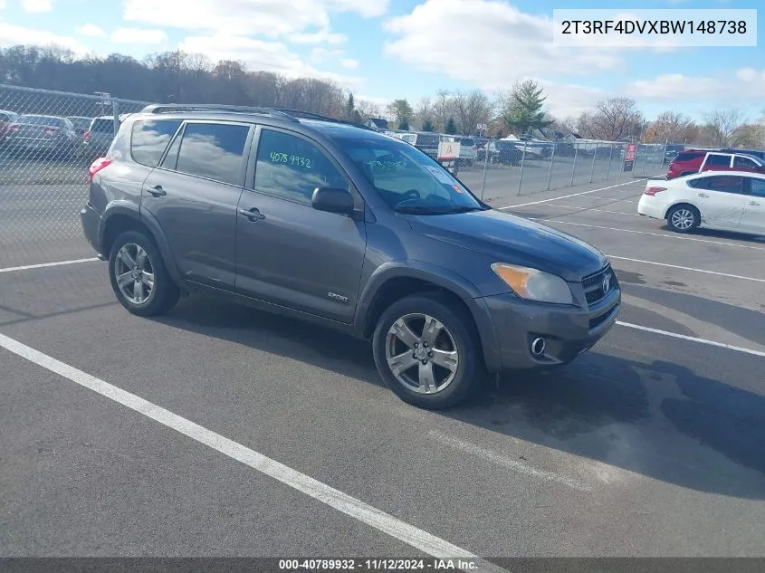 2011 Toyota Rav4 Sport VIN: 2T3RF4DVXBW148738 Lot: 40789932