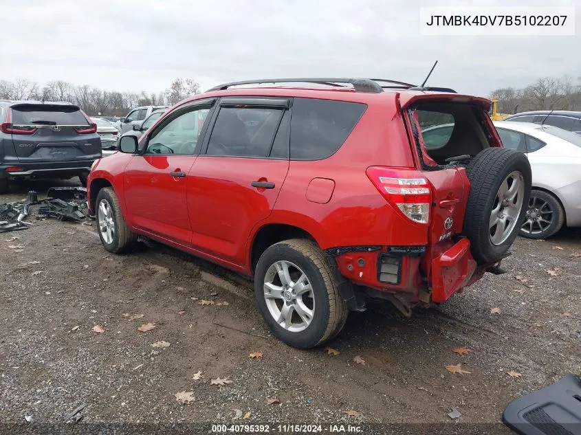 2011 Toyota Rav4 Base V6 VIN: JTMBK4DV7B5102207 Lot: 40795392