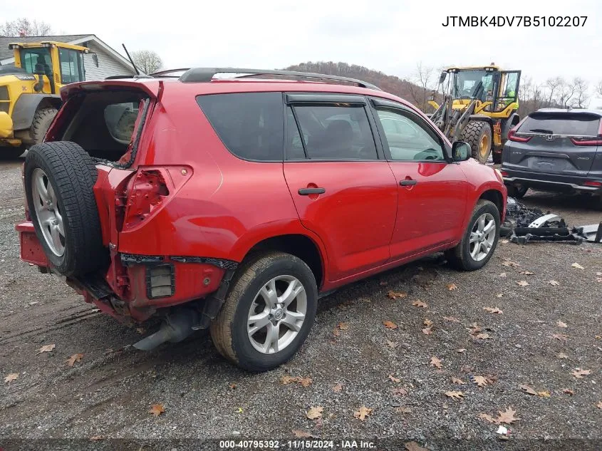 2011 Toyota Rav4 Base V6 VIN: JTMBK4DV7B5102207 Lot: 40795392