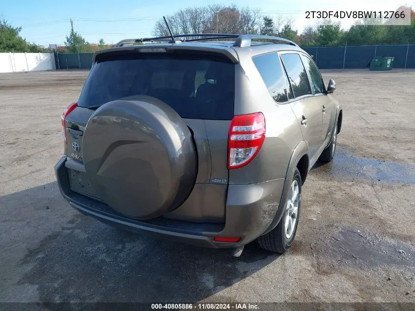 2011 Toyota Rav4 Limited VIN: 2T3DF4DV8BW112766 Lot: 40805886