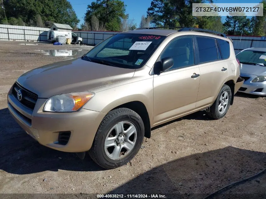 2011 Toyota Rav4 VIN: 2T3ZF4DV6BW072127 Lot: 40838212