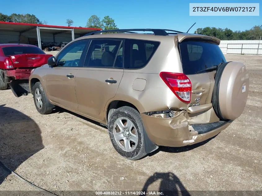 2011 Toyota Rav4 VIN: 2T3ZF4DV6BW072127 Lot: 40838212