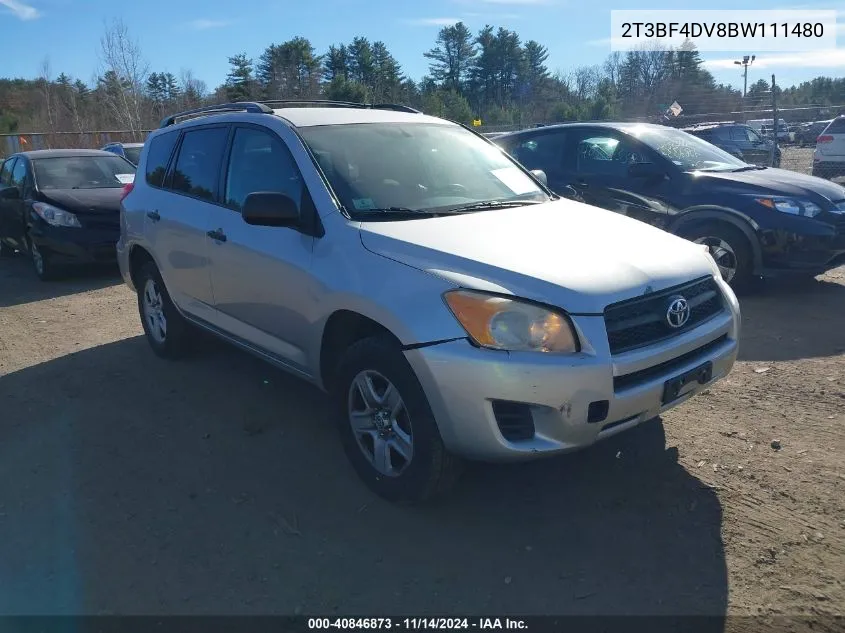 2011 Toyota Rav4 VIN: 2T3BF4DV8BW111480 Lot: 40846873