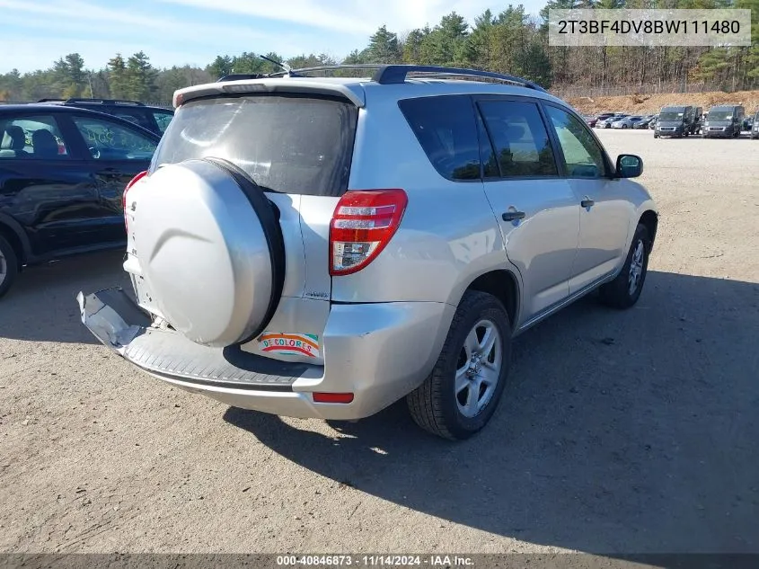 2011 Toyota Rav4 VIN: 2T3BF4DV8BW111480 Lot: 40846873