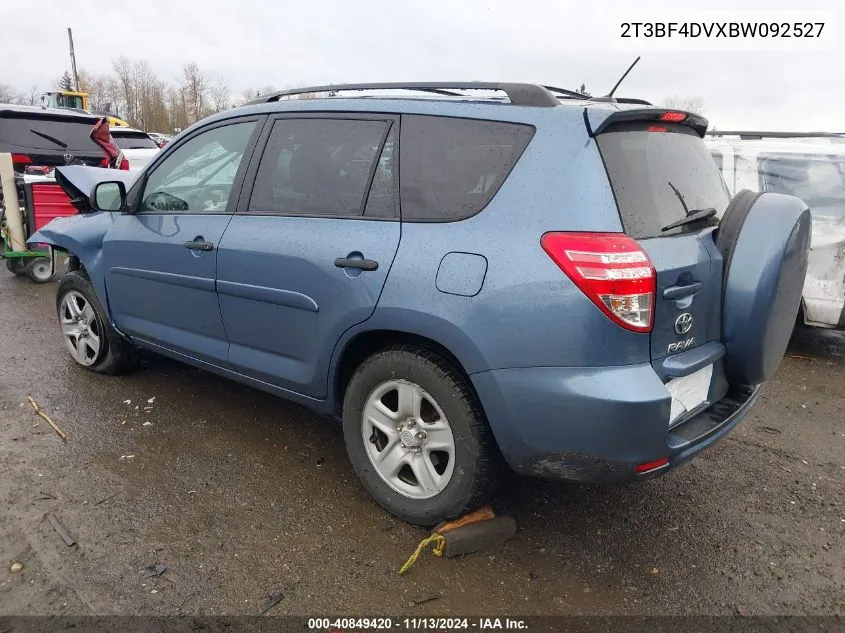 2011 Toyota Rav4 VIN: 2T3BF4DVXBW092527 Lot: 40849420