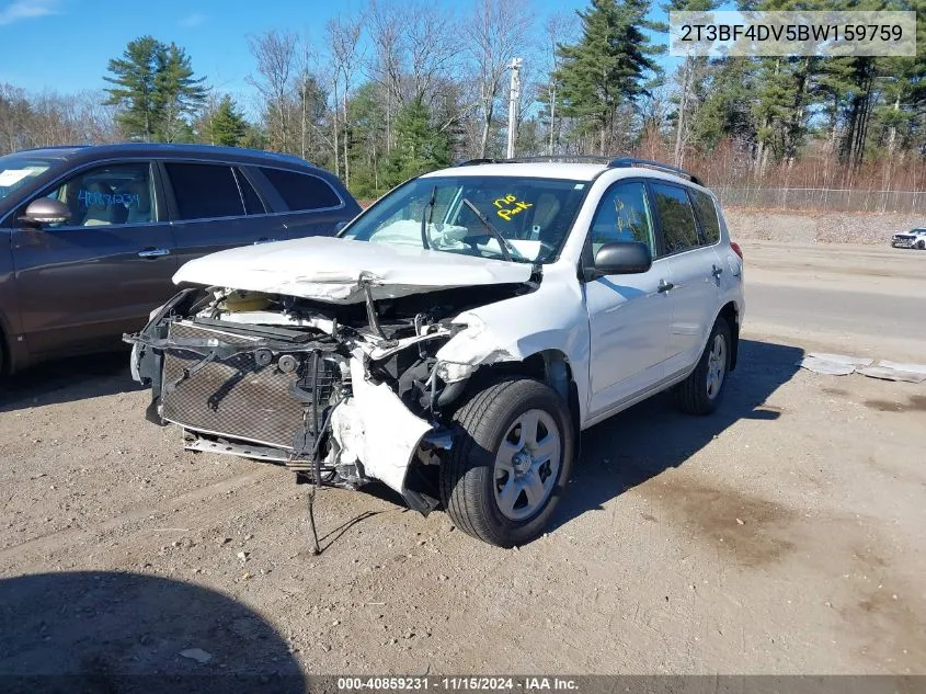 2011 Toyota Rav4 VIN: 2T3BF4DV5BW159759 Lot: 40859231