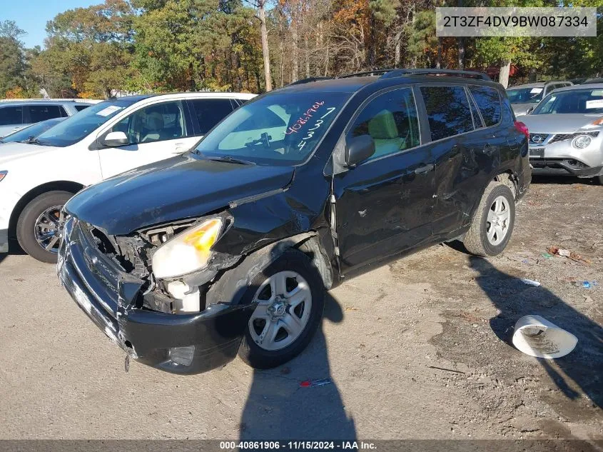 2011 Toyota Rav4 VIN: 2T3ZF4DV9BW087334 Lot: 40861906