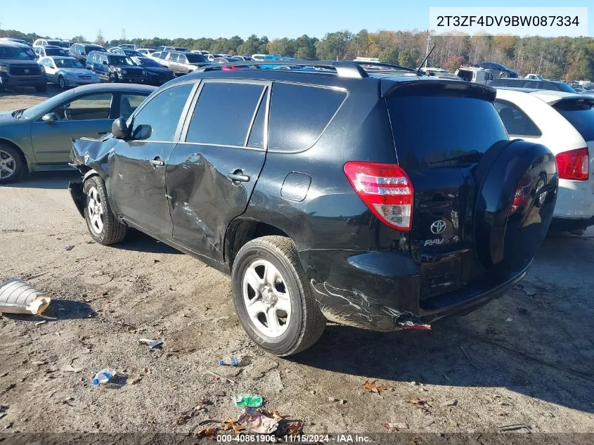 2011 Toyota Rav4 VIN: 2T3ZF4DV9BW087334 Lot: 40861906