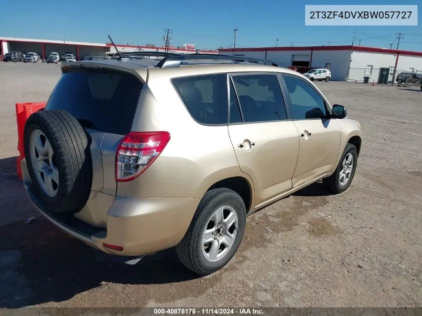 2011 Toyota Rav4 VIN: 2T3ZF4DVXBW057727 Lot: 40878175