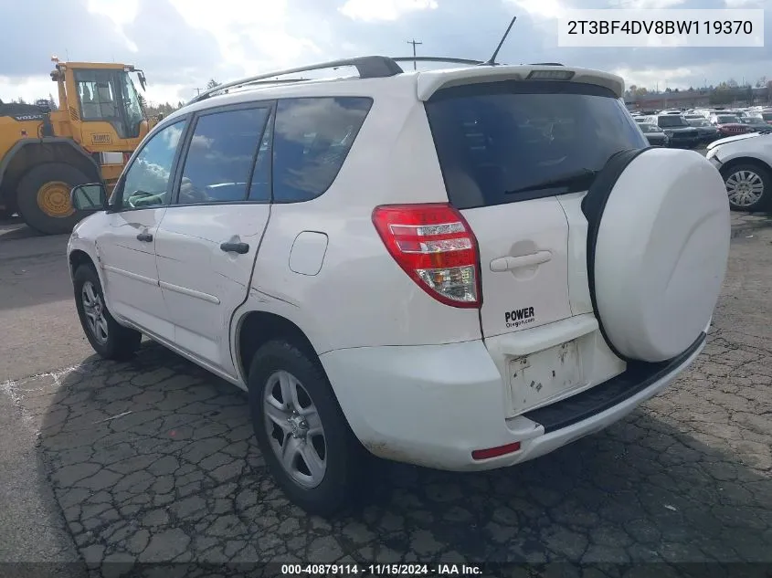 2011 Toyota Rav4 VIN: 2T3BF4DV8BW119370 Lot: 40879114