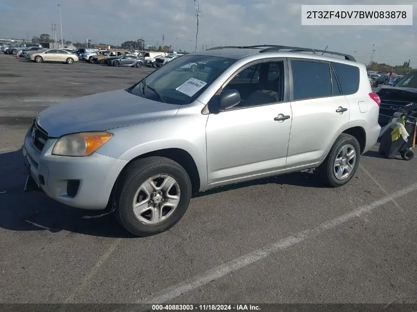 2011 Toyota Rav4 VIN: 2T3ZF4DV7BW083878 Lot: 40883003