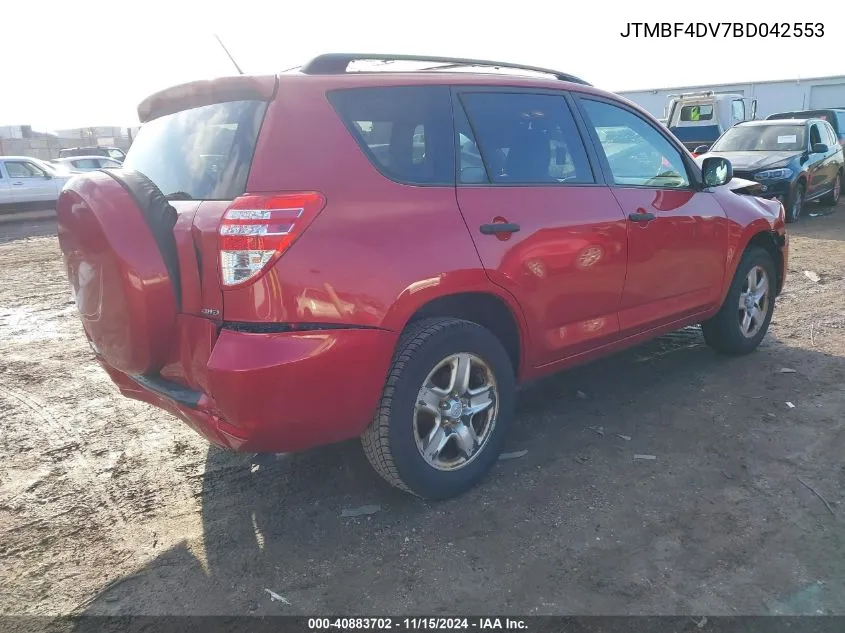 2011 Toyota Rav4 VIN: JTMBF4DV7BD042553 Lot: 40883702